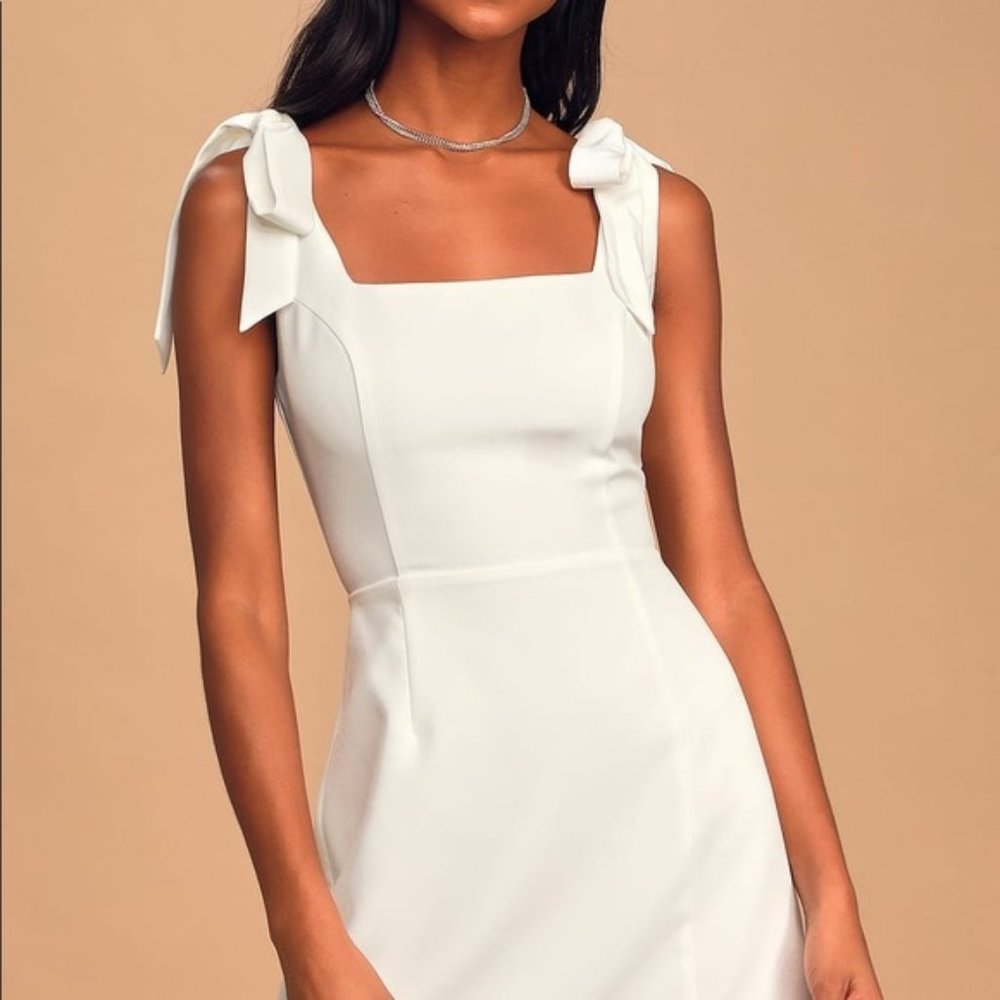 Lulu's white tie strap dress